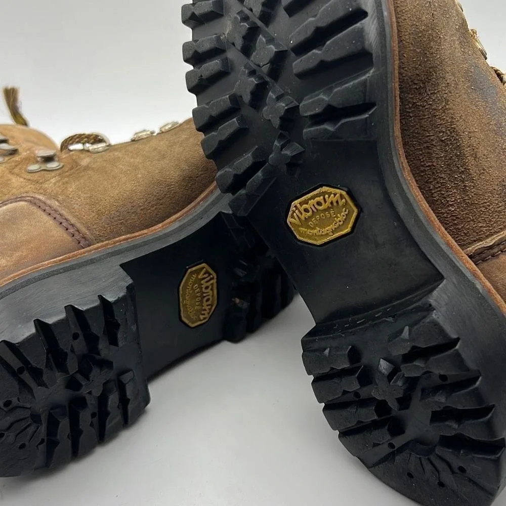 Vintage Hiking Leather Vibram Boots‎ Depose Montagna Men 6 mountaineering